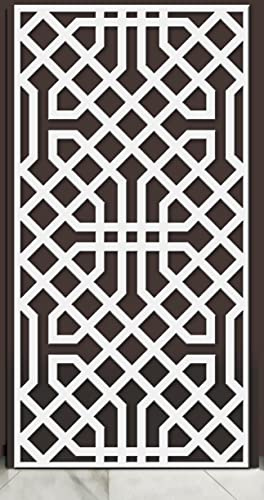 ANDALUCIART | Celosía Decorativa PVC 100 x 200 cm - 10 mm | Celosía Árabe | Separador Ambientes PVC, Panel Decorativo Pared Fachada, Valla Jardín, Biombo Comedor Cocina Cabecero Cama Cuadro