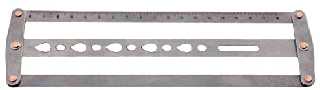 DYNWAVE Leather Belt Auxiliary Positioning Punch Ruler Punch Hole Spacing Tools Stainless Steel Leathercraft Tool Handmade Belt End Tool, B