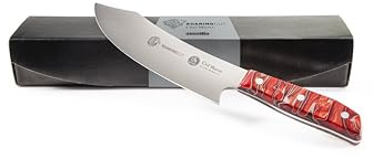 AUSONIA - 61970 Cuchillo Churrasco Profesional con hoja de acero inoxidable de 20 cm para cortar y preparar carnes a la brasa, bbq y desmenuzada