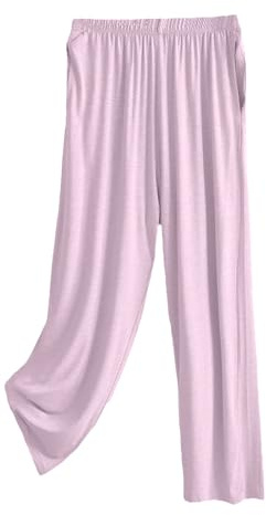 Albornoz de microfibra para hombre, ligeros, largos, pantalones de pijama para hombre, pantalones de ocio, cordón, ropa interior, albornoz para mujer con, Color lila claro., 5XL