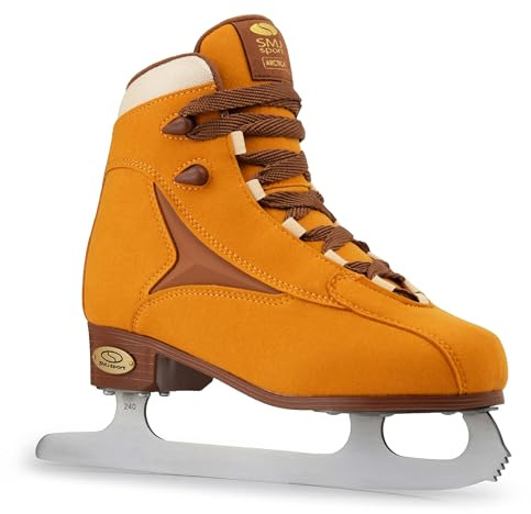 SMJ Arctica Damen Schlittschuhe Eiskunstlauf Eislaufschuhe Klassische Eislauf Suede Braun | Größen: 37, 38, 39, 40, 41 (41)
