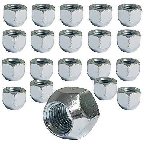 20x Radmuttern für Stahlfelgen M12x1,5 SW19 silber kompatibel mit Ford, Mazda, Toyota