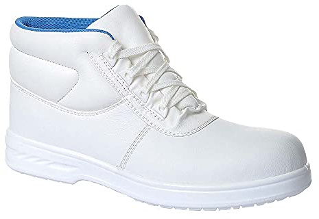 Portwest Bota Con Cordones Steelite Albus S2, Tamaño: 44, Color: Blanco, FW88WHR44