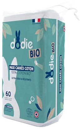 Dodie Baumwolltücher, rechteckig, Bio-zertifiziert, ab der Geburt, 60 Stück