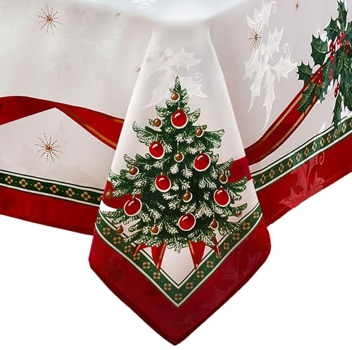Elrene Home Fashions Villeroy & Boch Toy's Delight Tovaglia natalizia in tessuto, decorazione per la tavola delle vacanze, 152,4 x 304,8 cm, rettangolare