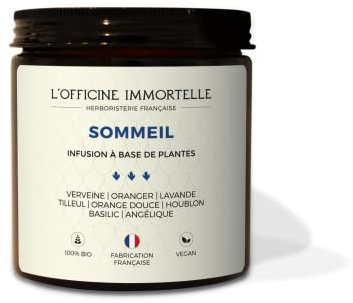 TISANE SOMMEIL BIO | SOMMEIL REPARATEUR | REVEILS NOCTURNES | INSOMNIES | APAISEMENT | DIGESTION | VERVEINE, HOUBLON, BASILIC | FABRIQUE EN FRANCE