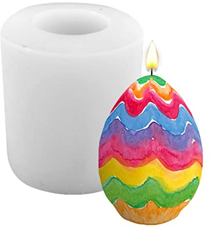 Stampo in silicone a forma di coniglietto pasquale per candele, per conigli pasquali (bianco A)