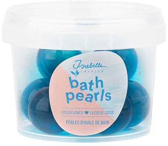 Isabelle Laurier - Set di 8 perline da bagno per bambini e adulti - Additivi da bagno al 97% di ingredienti naturali - profumo di fiore di loto