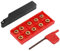 Yctze Lathe Turning Tool Holder with 10pcs Carbide Inserts Blades RPMT10T3MO and Wrench, Fit Metal Lathe Tools, Milling AttachmentS Available, Ideal for 10mm