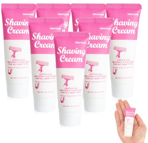 fafortune Womens Shaving Cream Bulk Travel,1fl oz/30ml Shave Gel for Women,Care Dry Skin Womens Shave Gel for Travel Guests(Jasmine,Pack of 20)