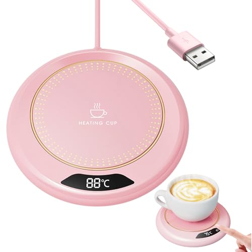Krmoau Chauffe-Tasse à café, 3 Niveaux de température, 20 W, chauffante électrique réglable pour Bougies, thé, Boissons laitières, Accessoire de Cuisine Pratique pour la Maison