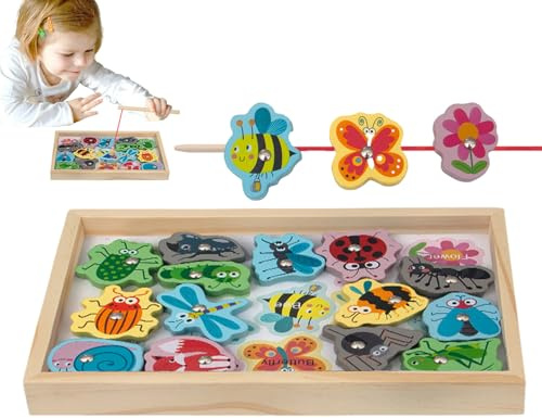 Genérico Magnetiska stavar set | 2-i-1 set för barn - träleksaker för | påskleksaker för flickor och pojkar