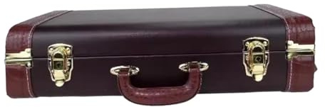 KiBcsLic Custodia Tromba Professionale Custodia Rigida Accessorio Musicale Valigetta Trasporto Imbottitura Velluto Serrature Resistenti Maniglia Pratica Materi, Marrone