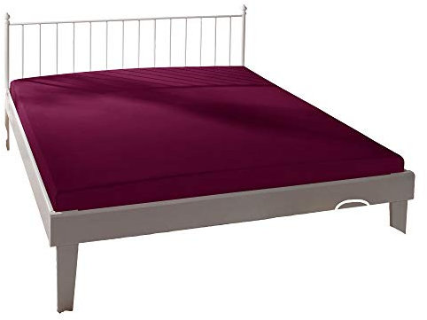 Bella-Donna Bella-Donna Jersey Spannbettlaken, Carbernet, 180 cm x 200 cm