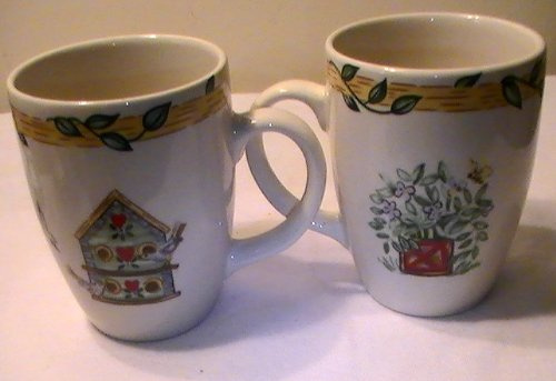 Thomson Pottery Birdhouse Mugs - Four (4) Mugs
