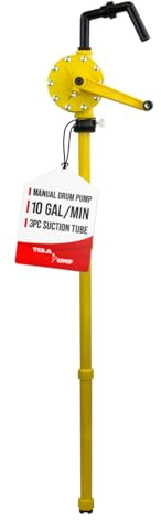 TERA PUMP TRRP90P Plastic Rotary Drum Barrel Pump for Non Acidic Liquids