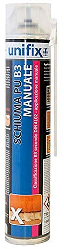 UNIFIX - 750ML SCHIUMA POLIURETANICA ISOLAMENTO PORTE FINESTRE TUBATURE CREPE FORI RESISTENTE AGENTI ATMOSFERICI CHIMICI INVECCHIAMENTO