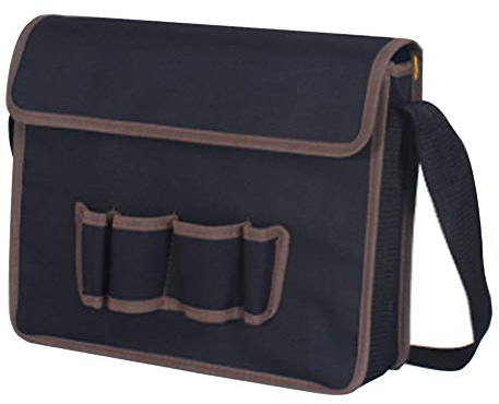 Utoolmart 350x280x90mm Extra Thick Multifunctional Electrical Hardware Tool Bag Shoulder Backpack Waterproof Oxford Cloth Storage Toolkit Black for Electricians Carpenters 1pcs