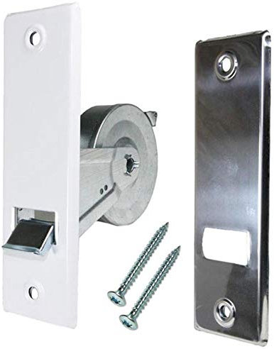 Rolladen Gurtwickler 135 mm Lochabstand (Verschraubung) mit Metallblende Set Einlaßwickler