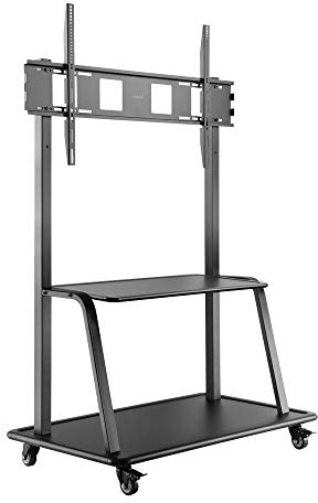 LogiLink BP0085 - Profi TV-Wagen / TV-Ständer / TV-Halterung / Display Cart für 60-105 Zoll (LCD, LED, OLED, …), Farbe: Schwarz