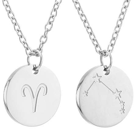 AFSTALR Sternzeichen Kette Widder Silber für Damen Horoskop Kette Mutter Tochter Freunde Geburtstagsgeschenk