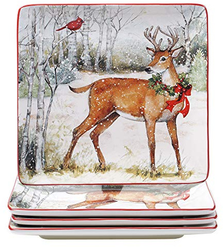 Certified International Winter Forest 10.75 Dinner Plates, Set of 4