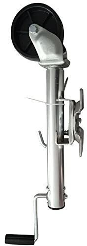 Acesunny Rueda Jockey de acero resistente para remolque, rueda de apoyo galvanizada, rueda de apoyo de 60 mm, ruedas sólidas, carga estática de acero galvanizado