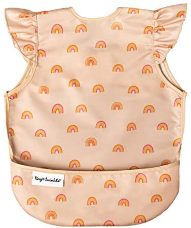 Tiny Twinkle Lätzchen Mess Proof Baby Lätzchen Wasserdicht Fütterung Lätzchen Entwöhnung Lätzchen für Kleinkinder 6-24months Maschine waschbar und verstellbare Seite Verschluss mit Lagerung Tasche