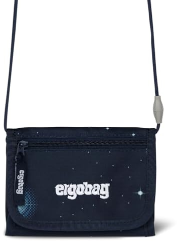 ergobag Brustbeutel Kleingeldfach, mit Sichtfenster, Geldbeutel für Kinder, zum Umhängen, mit Klettverschluss KoBärnikus - Dunkelblau