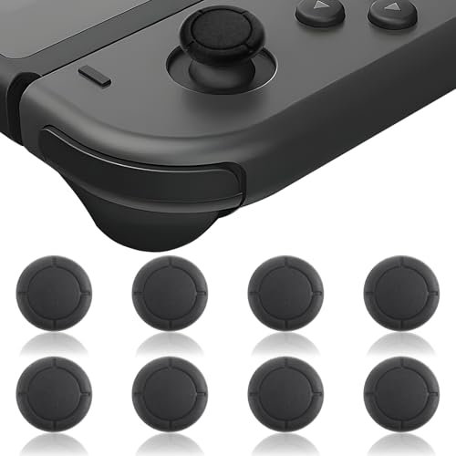 SMCEHEYA 8Pcs Replacement Joystick Covers for Nintendo Switch OLED Joystick Cap Cover Silicone Thumb Grip Caps for Joy-Con Controller Analog Grip Cover for Switch & Switch Lite & Switch OLED (Cross)