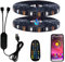 FOLGEMIR 3 Meter (2x 1,5M) RGB LED Streifen dimmbar, Bluetooth/APP kontrollierte TV USB Hintergrundbeleuchtung mit RF Fernbedienung, 5050 RGB Strip für HDTV TV Beleuchtung, wasserdicht IP65
