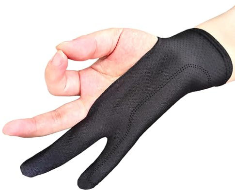 Generico Guante para dibujo digital – Guante gráfico con dos dedos para tableta | 2 piezas derecha e izquierda Accesorios para profesionales y estudiantes