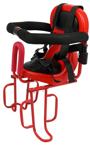 Siège arrière de vélo pour enfant, 36 x 52 cm, garde-corps en forme de U, avec 2 supports de repose-pieds, amovible, bonne stabilité, pour vélos, vélos de route, vélos électriques