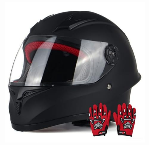 DOT-Godkänd Barnmotorcykelhjälm, Gokart-Elscootermopedhjälmar, Barnpojkar-Flickor-Dirtbike-Fyrhjuls-ATV-Hjälm För 3-14 År Gamla D 4,XL/(53~54cm)