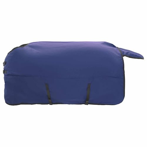 vidaXL Manta para Caballo Verde Oscuro y Negro 115 cm Poliéster, Manta Ecuestre Moderna, Cubierta de Invierno, Impermeable, Lavable, Caliente para tu Caballo