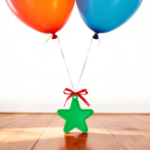 Pesos para globos de plástico dorado en forma de estrella de 8 g, paquete de 25 soportes para globos de helio para decoraciones de fiestas, eventos y exhibiciones (25, verde)