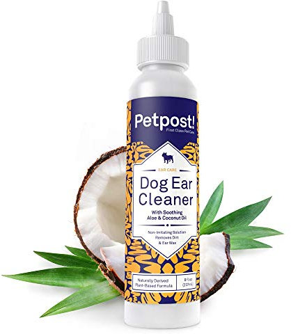 Petpost | Ohrenreiniger für Hunde - Natürliche Kokosnuss-Öl Lösung - Die beste Pflege für Ohrmilben, Hefepilz und Ohr-Infektionen verursacht durch Wachs - Ohne Alkohol - 237 ml.