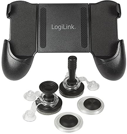 LogiLink AA0118 Mobiles Touchscreen Gamepad - Smartphone Controller für Android und iOS Schwarz