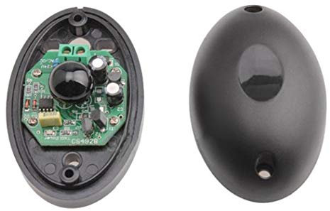 Petterson AB0-20 singolo sensore a raggi infrarossi 20m allarme rilevatore fotoelettrico a infrarossi per cancello porta finestra di casa porta sistema di sicurezza (nero)