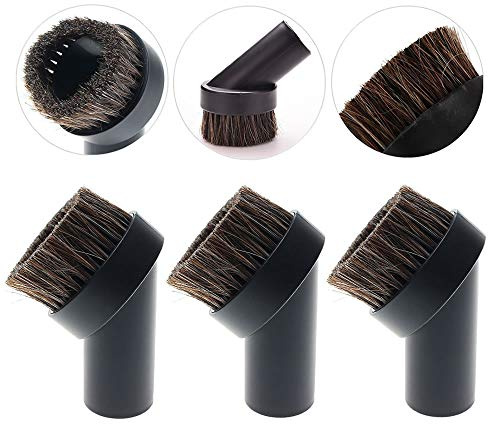 TXIN 4 Pieces Soft Horsehair Bristle Vacuum Attachments Dusting Brush Cleaner Dust Brush, Small Round Corner/Track Cleaning Tools Vacuum Brushes Replacement, Inner Dia 32mm/1.26 in