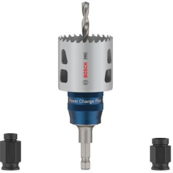 Bosch 5 x Pro Multi Material Power Change Plus - Juego de iniciación (para madera blanda, paneles de yeso, diámetro de 51 mm, taladro y destornillador)