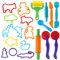 Knetwerkzeug Knete Zubehör Tierform, 20Pcs Knete Clay Teig Plastilin Werkzeuge Teigwerkzeug Ausstechformen Kinder, Küchenspielzeug Modellierwerkzeug Knetwerkzeugset Geschenk(Zufällige Farben)