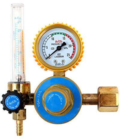 Shiwaki Argon tryckreducerare argon tryckregulator gasbesparare argon tryckmätare för Argon bågsvetsrör CO2 MIG Tig kvinnlig tråd svetsning utrustning