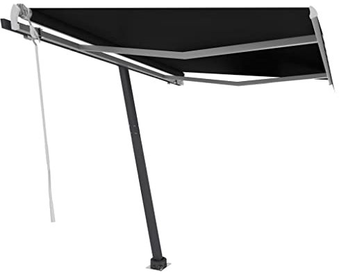 INLIFE Toldo con brazo articulado retráctil con LED, 300 x 250 cm, antracita 9704-9704