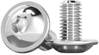 Drenky Tornillo De Cabeza Alomada 20 Piezas, Tornillos Torx Con Brida M4x10mm Tornillos De Cabeza Plana ISO 7380-2 Tornillos Con Brida Acero Inoxidable A2 V2A Tornillos Para Máquinas