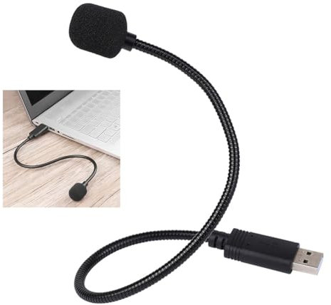 USB Mikrofon,Omnidirektionales Kondensatormikrofon,Laptop Computer Mikrofon,360° Verstellbar Schwanenhals,USB-Computermikrofon,Mini Ansteckmikrofon,für Computer,Laptop,Aufnahme,Interviews,Podcast