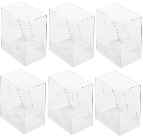 ANDRESLAD 6piezas Cajas Organizadoras Transparentes Para Relojes Con Protección Resistente Al Polvo y Agua Exhibidor De Almacenamiento Seguro Para Hombre y Mujer