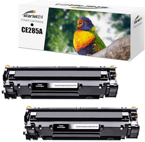Starlet24 2X 85A Toner Kompatibel für HP 85A CE285A Schwarz Toner für LaserJet Pro P1102W P1109W P1102 P1100 M1132MFP M1212NF M1217NFW M1132 M1130 M1212 M1136 M1210 M1210MFP M1134MFP