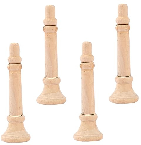 Yardwe Juguetes Musicales de Madera para Niños 4 Piezas, Decorativos Proyectos de Manualidades, Ideales para Actividades Creativas y Paseos en Coche