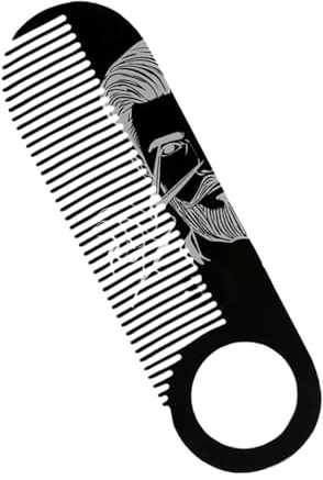 Renchey Peine Para Barba De Hombres,Cepillo Para Bigote Dientes Finos | Accesorios Ergonómicos Antienredos Para Estilizar y Moldear Cabello Uso Diario